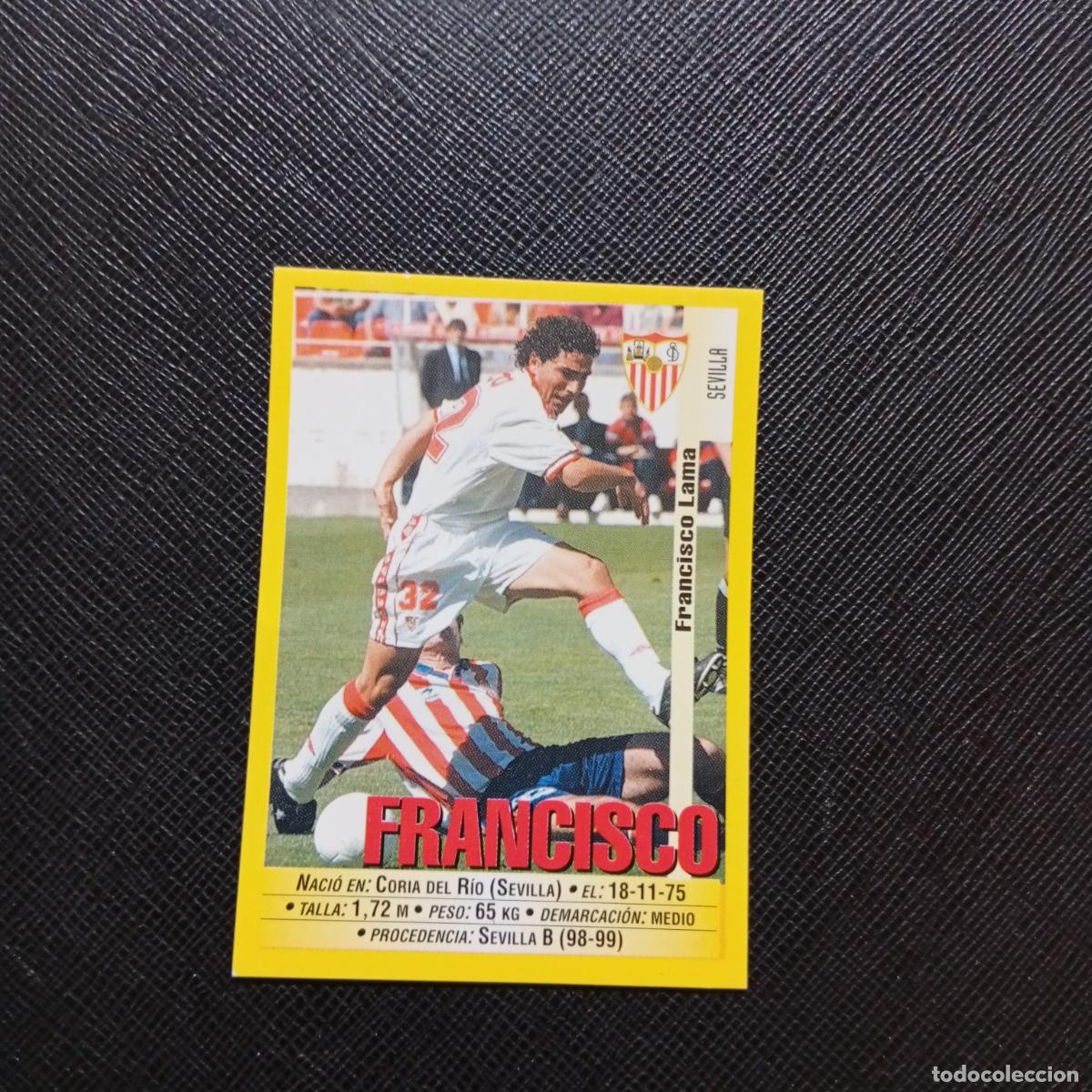 Cartes &agrave; collectionner de Football: 371 FRANCISCO SEVILLA PANINI 1999 2000 CROMO FUTBOL 99 00 - SIN PEGAR - A75 PG354 B