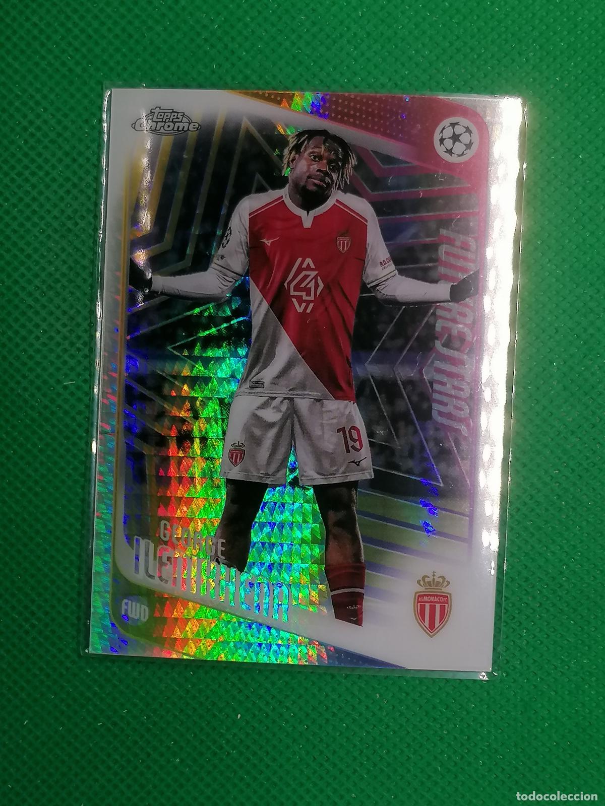 Cartes &agrave; collectionner de Football: 129 GEORGE ILENIKHENA MONACO FUTURE STARS PRISMA ⚽ TOPPS CHROME UCC 25 26 2025 2026 ⚽