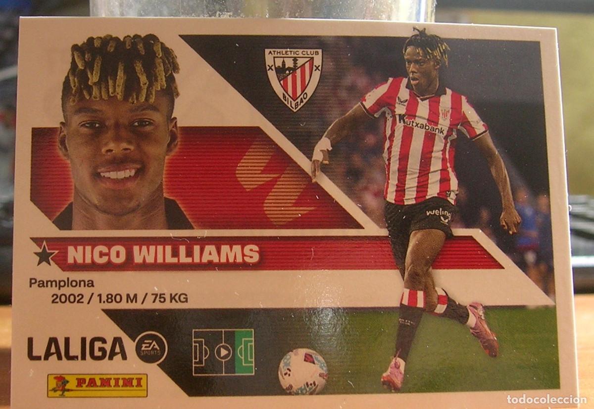 Football Stickers: EDICIONES ESTE 2026-2027 26 27 N&ordm; 18 NICO WILLIAMS (ATHLETIC CLUB) SIN PEGAR