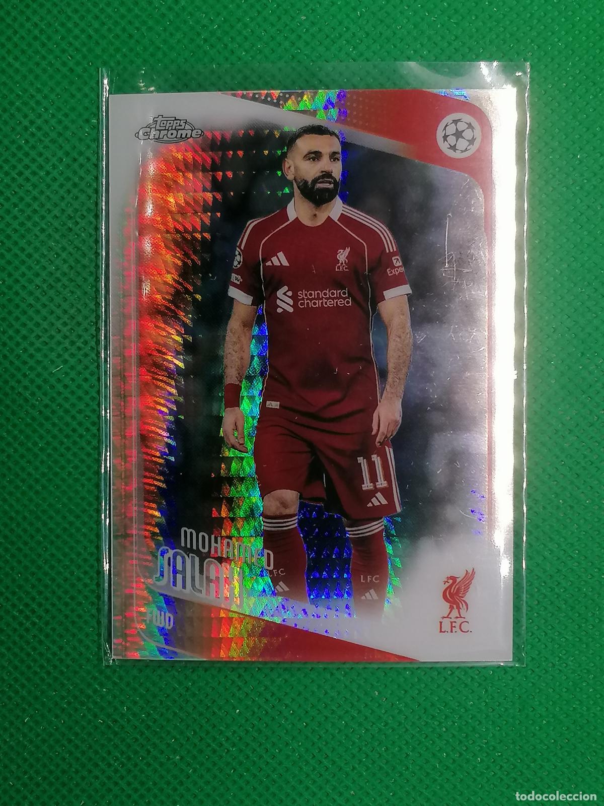Cartes &agrave; collectionner de Football: 136 MOHAMED SALAH LIVERPOOL PRISMA ⚽ TOPPS CHROME UCC 25 26 2025 2026 ⚽