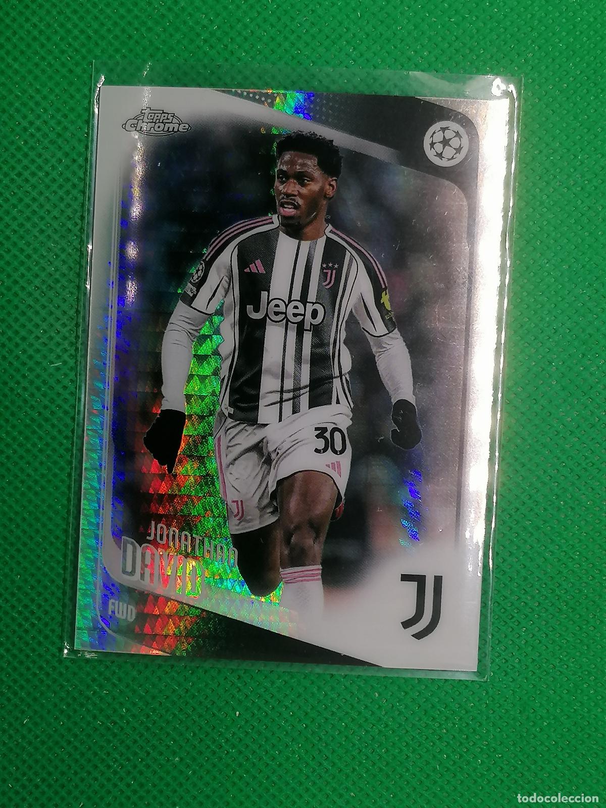 Fu&szlig;ball-Sticker: 17 JONATHAN DAVID JUVENTUS PRISMA ⚽ TOPPS CHROME UCC 25 26 2025 2026 ⚽
