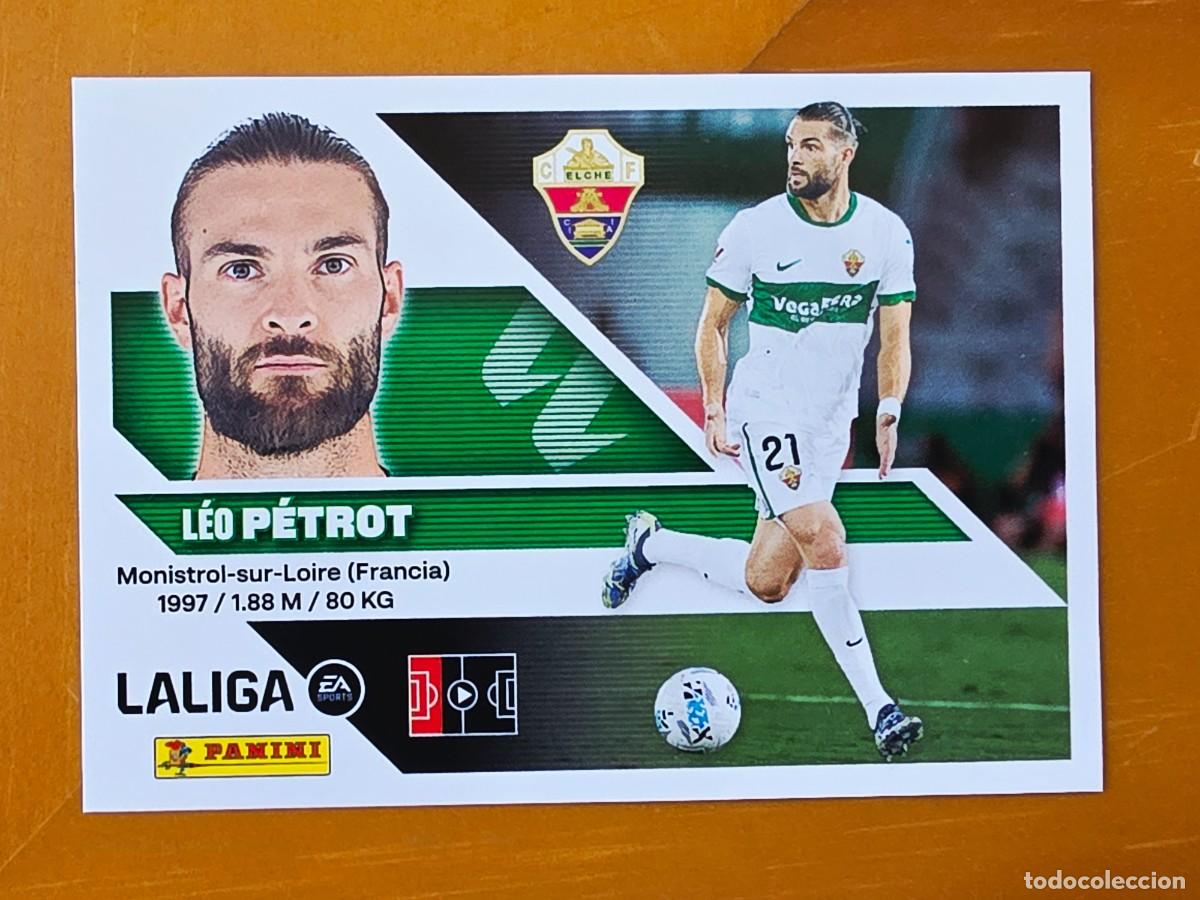Cromos de f&uacute;tbol: 5 L&eacute;o P&eacute;trot, Elche CF, Panini Ediciones Liga Este 2026 2027 26 27 sin pegar