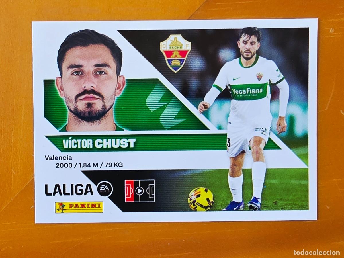 Cromos de f&uacute;tbol: 6 V&iacute;ctor Chust, Elche CF, Panini Ediciones Liga Este 2026 2027 26 27 sin pegar