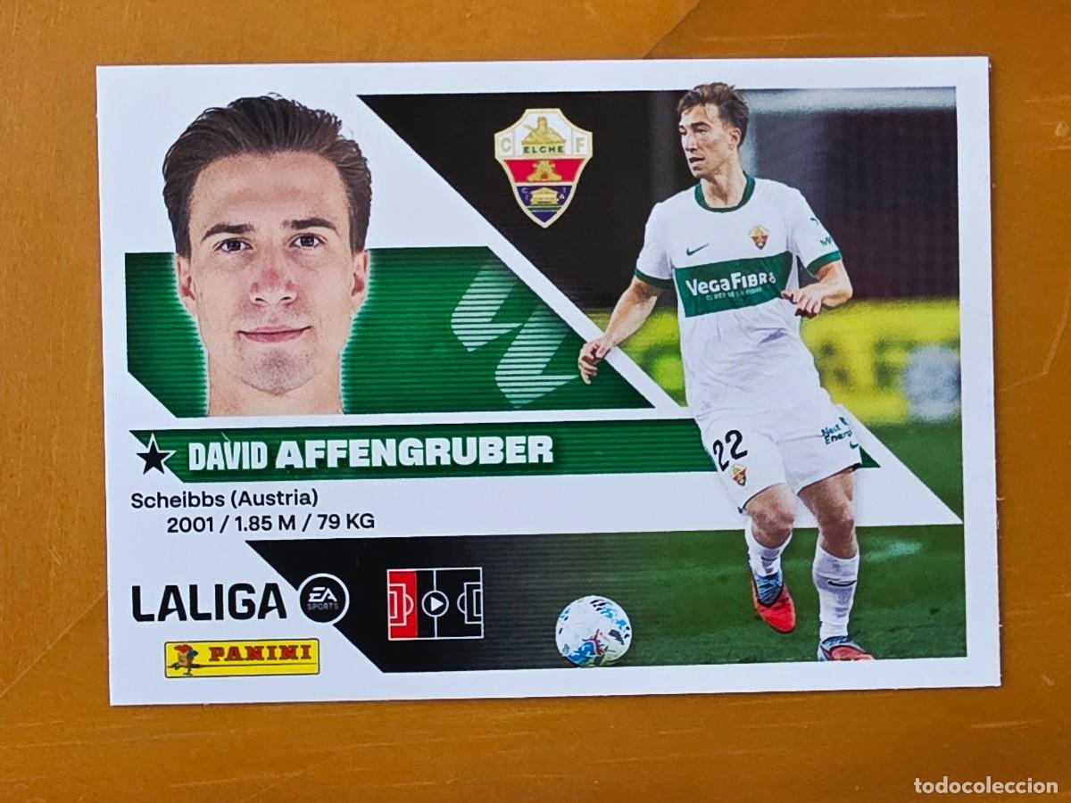 Cromos de f&uacute;tbol: 8 David Affengruber, Elche CF, Panini Ediciones Liga Este 2026 2027 26 27 sin pegar