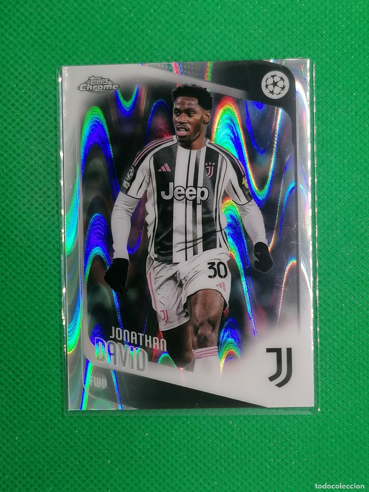 Cromos de f&uacute;tbol: 17 JONATHAN DAVID JUVENTUS RAYWAVE ⚽ TOPPS CHROME UCC 25 26 2025 2026 ⚽