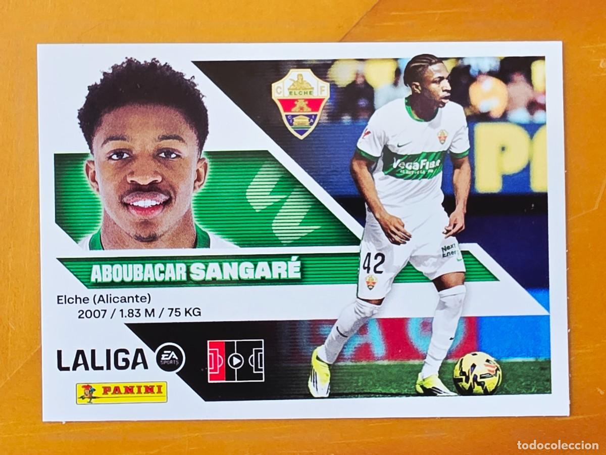Cromos de f&uacute;tbol: 9B Aboubacar Sangar&eacute;, Elche CF, Panini Ediciones Liga Este 2026 2027 26 27 sin pegar