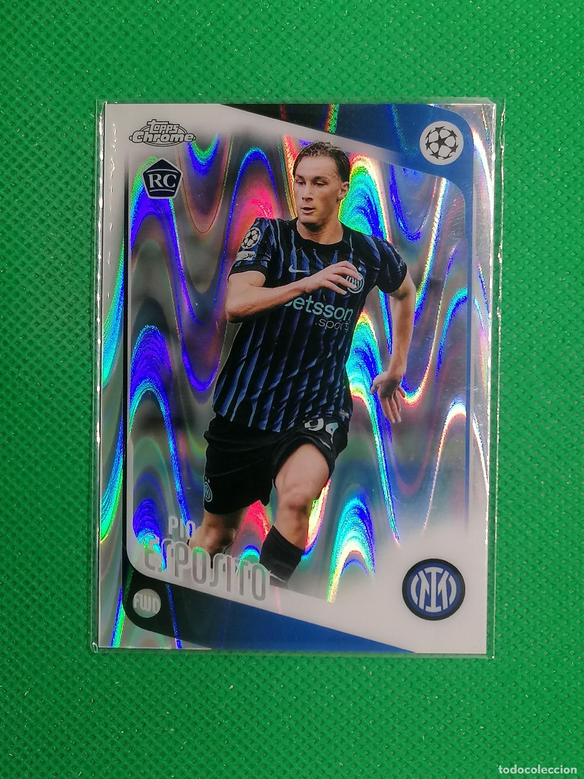 Cromos de f&uacute;tbol: 163 PIO EXPOSITO MILAN ROOKIE RAYWAVE ⚽ TOPPS CHROME UCC 25 26 2025 2026 ⚽