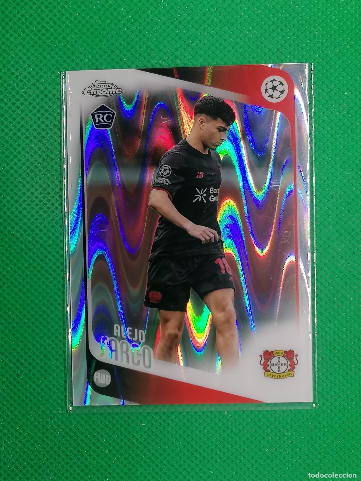Cromos de f&uacute;tbol: 44 ALEJO SARCA BAYER LEVERKUSEN ROOKIE RAYWAVE ⚽ TOPPS CHROME UCC 25 26 2025 2026 ⚽
