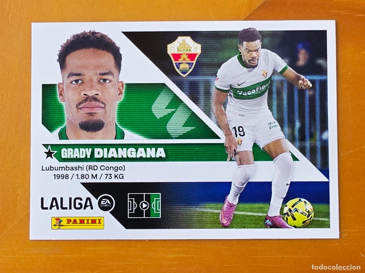 Football Stickers: 19 Grady Diangana, Elche CF, Panini Ediciones Liga Este 2026 2027 26 27 sin pegar