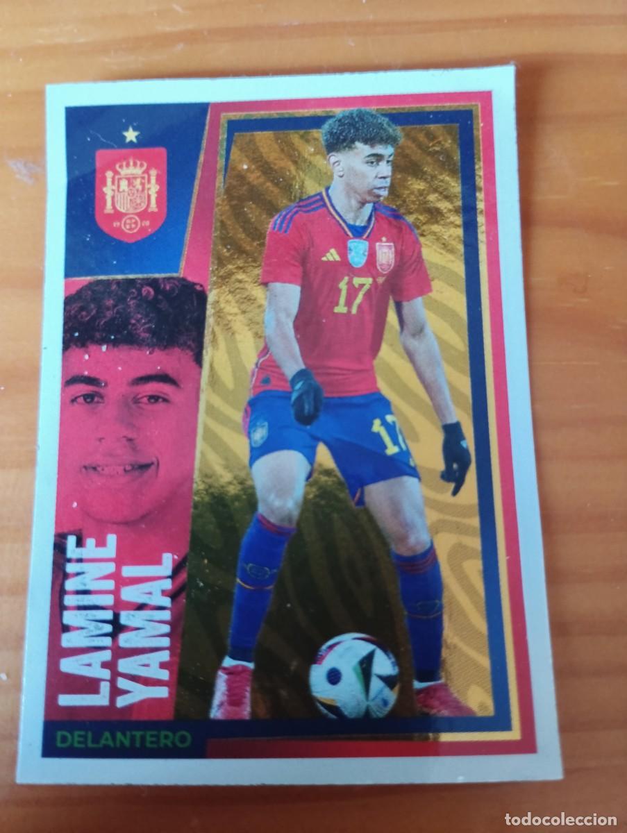 Cromos de f&uacute;tbol: Lamine Yamal n&ordm; 31 rookie dorado seleccion espa&ntilde;a panini carrefour euro 2024