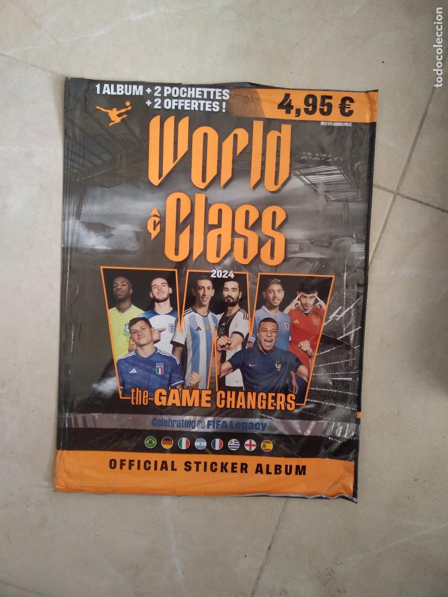 Cromos de f&uacute;tbol: BOLSA SOBRE VACIO GRANDE PARA ALBUM CROMO FUTBOL PANINI WORLD CLASS 2024 MBAPPE DI MARIA VINICIUS