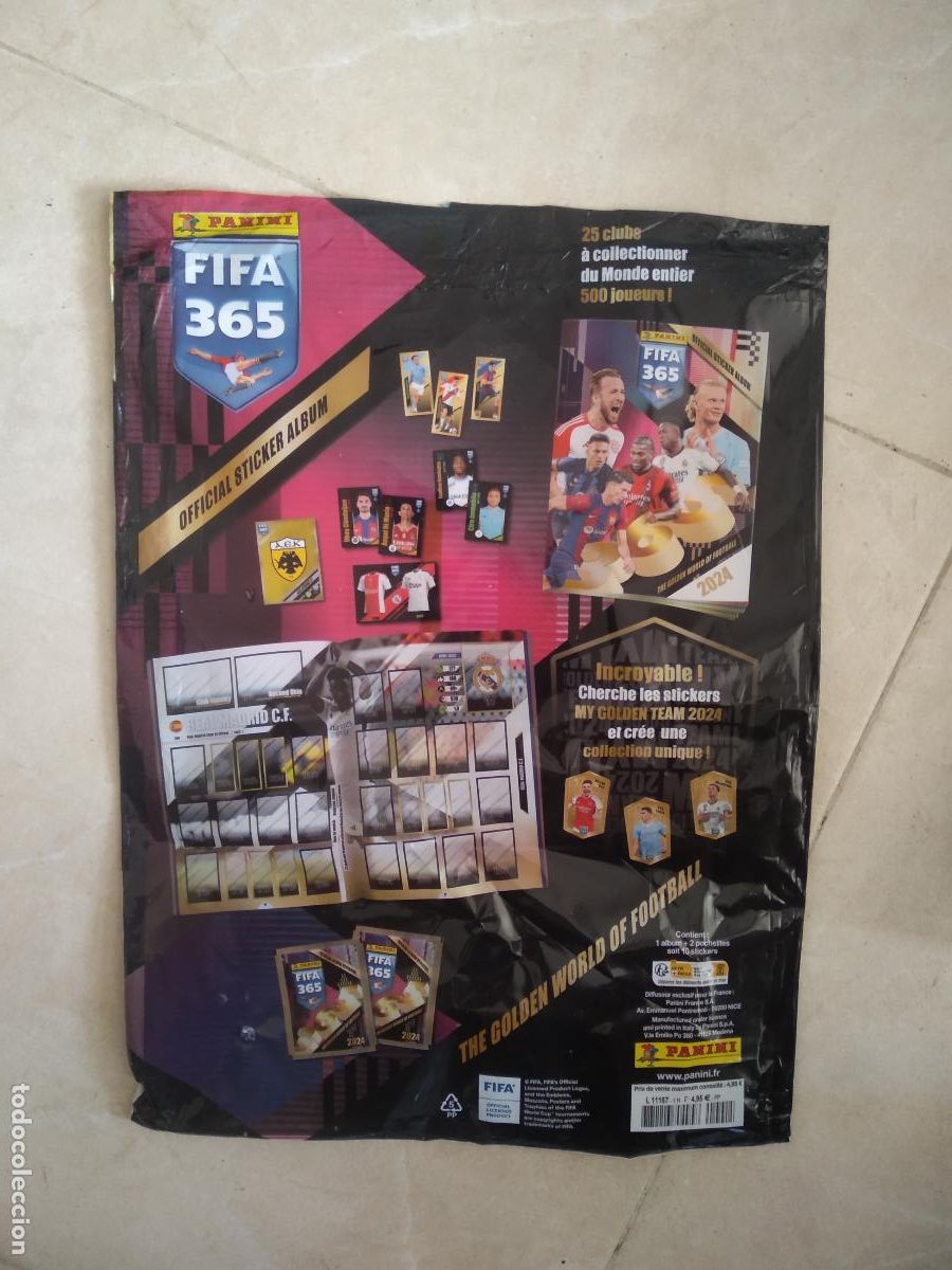 Cromos de f&uacute;tbol: BOLSA SOBRE VACIO GRANDE PARA ALBUM CROMO FUTBOL PANINI ADRENALYN FIFA 365 2024