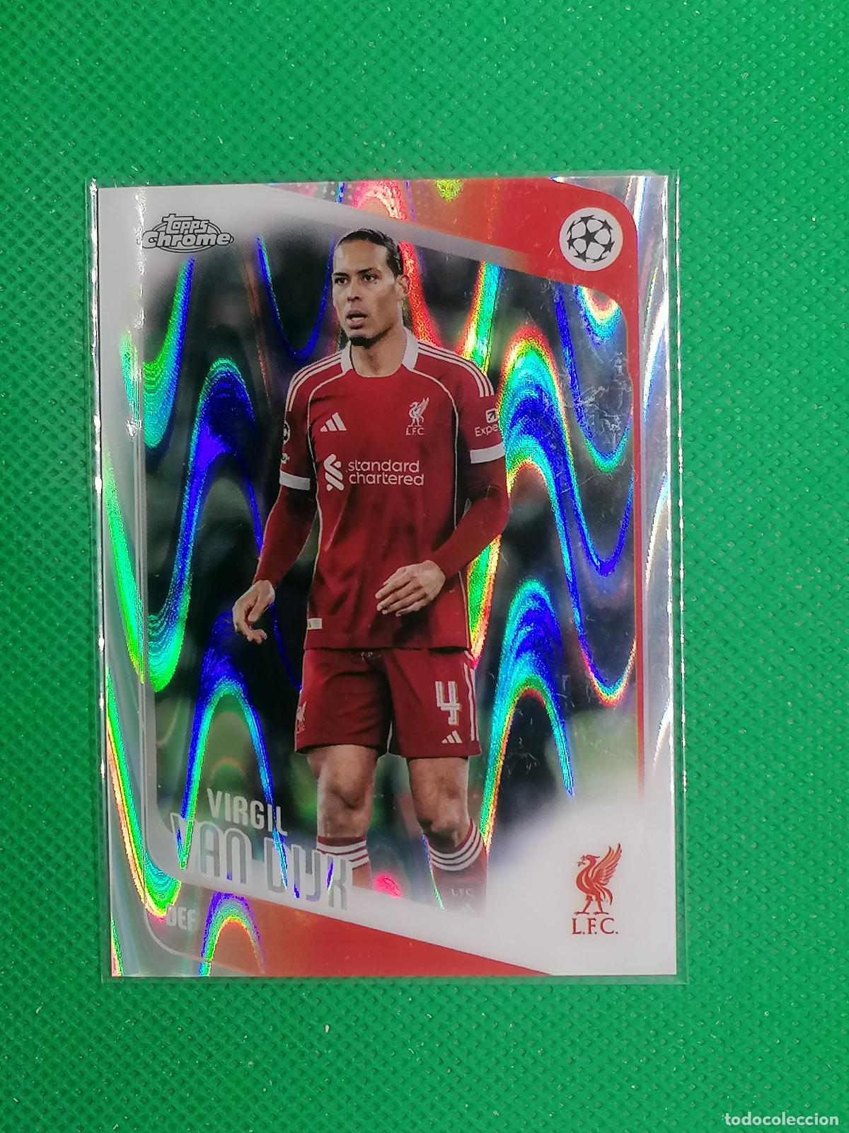 Cromos de Futebol: 79 VIRGIL VAN DIJK LIVERPOOL RAYWAVE ⚽ TOPPS CHROME UCC 25 26 2025 2026 ⚽