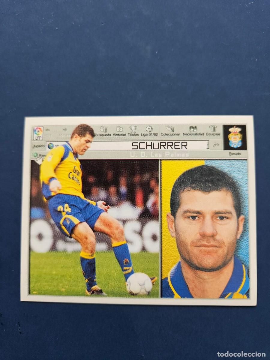 Figurine di Calcio: SCH&Uuml;RRER LAS PALMAS LIGA ESTE 01 02 2001 2002 SIN PEGAR NUNCA PEGADO