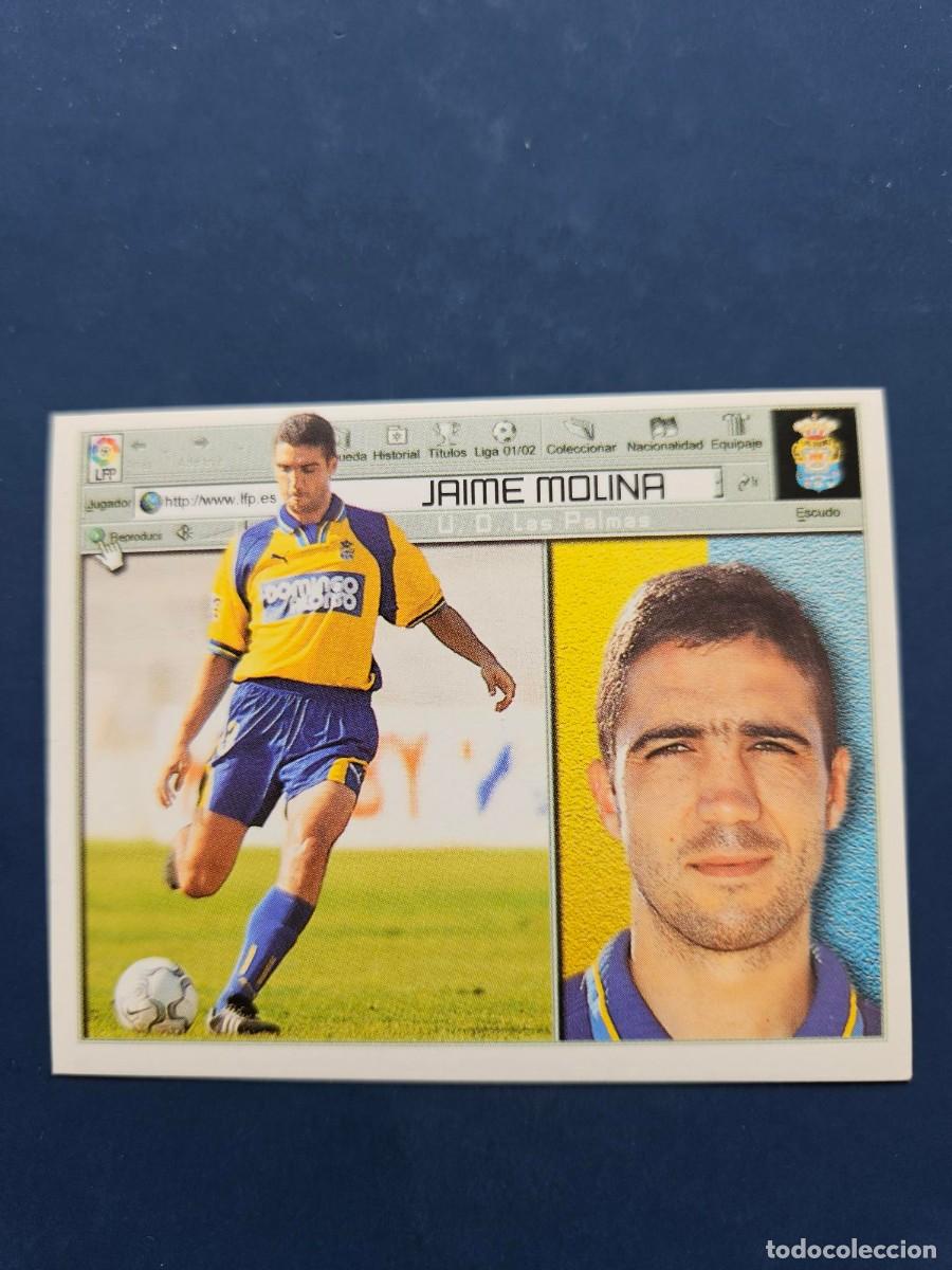 Cromos de f&uacute;tbol: JAIME MOLINA LAS PALMAS LIGA ESTE 01 02 2001 2002 SIN PEGAR NUNCA PEGADO