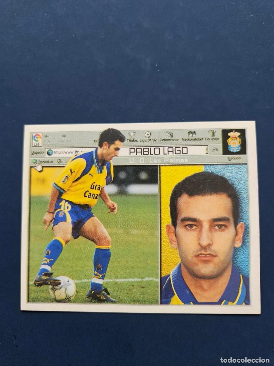 Cromos de f&uacute;tbol: PABLO LAGO LAS PALMAS LIGA ESTE 01 02 2001 2002 SIN PEGAR NUNCA PEGADO