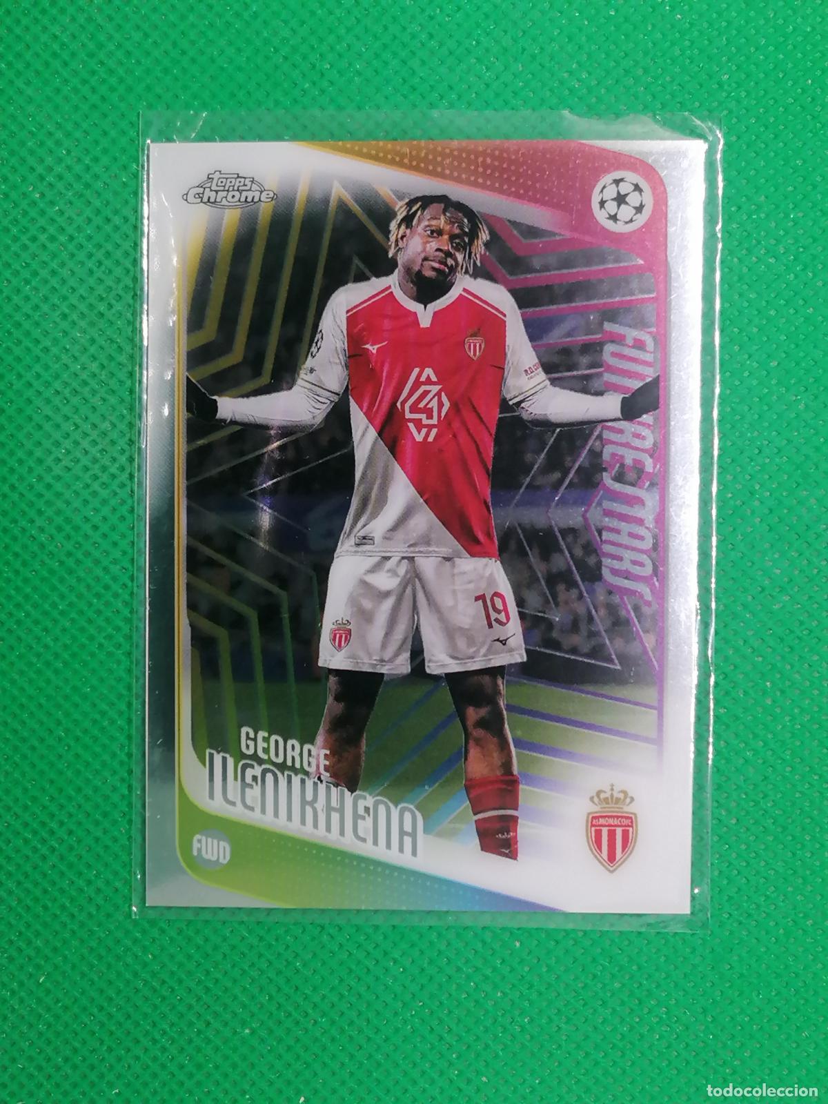 Cromos de f&uacute;tbol: 129 GEORGE ILENIKHENA MONACO FUTURE STARS ⚽ TOPPS CHROME UCC 25 26 2025 2026 ⚽
