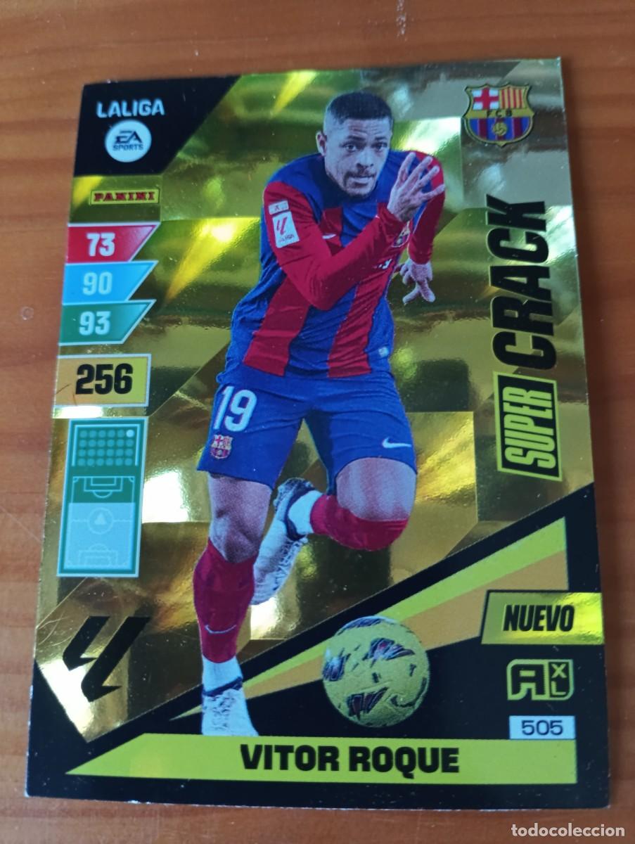 Cromos de f&uacute;tbol: Vitor Roque Nuevo Super Crack N&ordm; 505 Bar&ccedil;a (Barcelona) Santander Adrenalyn XL 2023 2024 Panini 23 24
