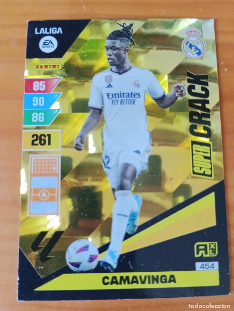 Cromos de f&uacute;tbol: ADRENALYN 2023-24 SUPER CRACK CAMAVINGA REAL MADRID N&ordm; 454