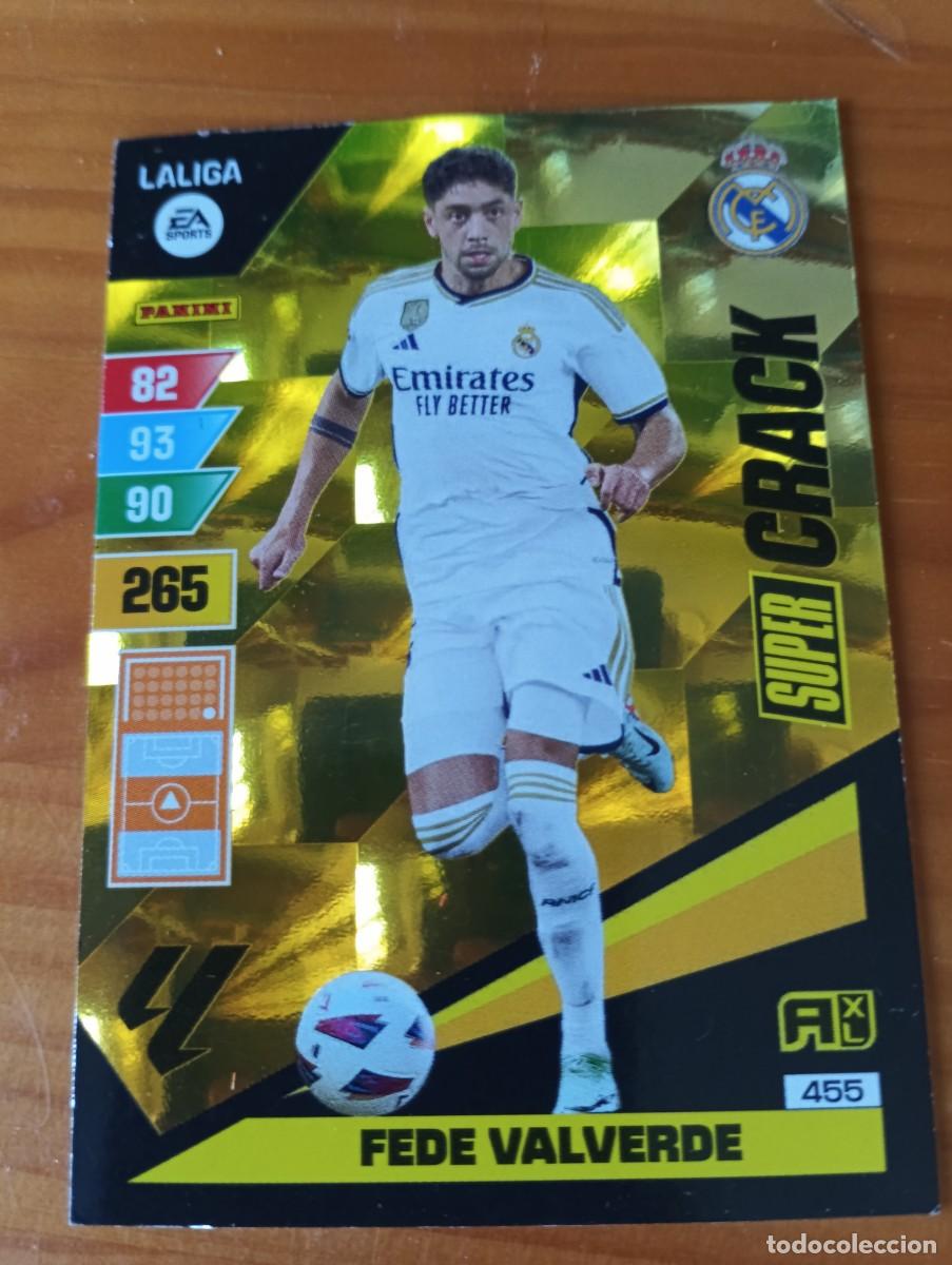 Cromos de f&uacute;tbol: ADRENALYN 2023 2024 23 24 PANINI N&ordm; 455 FEDE VALVERDE REAL MADRID SUPER CRACK CARD