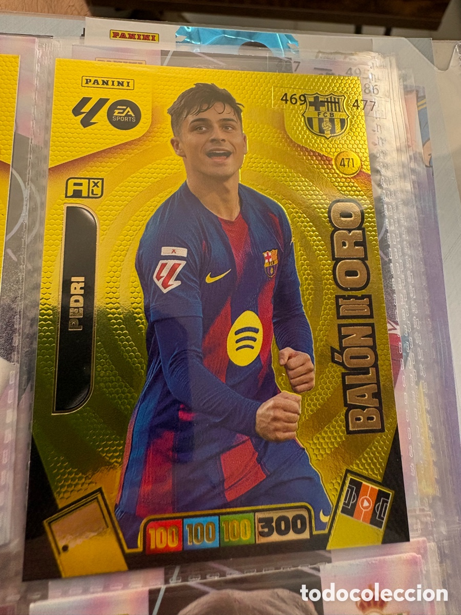 Cromos de f&uacute;tbol: 471 PEDRI BARCELONA BAL&Oacute;N DE ORO ADRENALYN XL LIGA 25 26 2025 2026