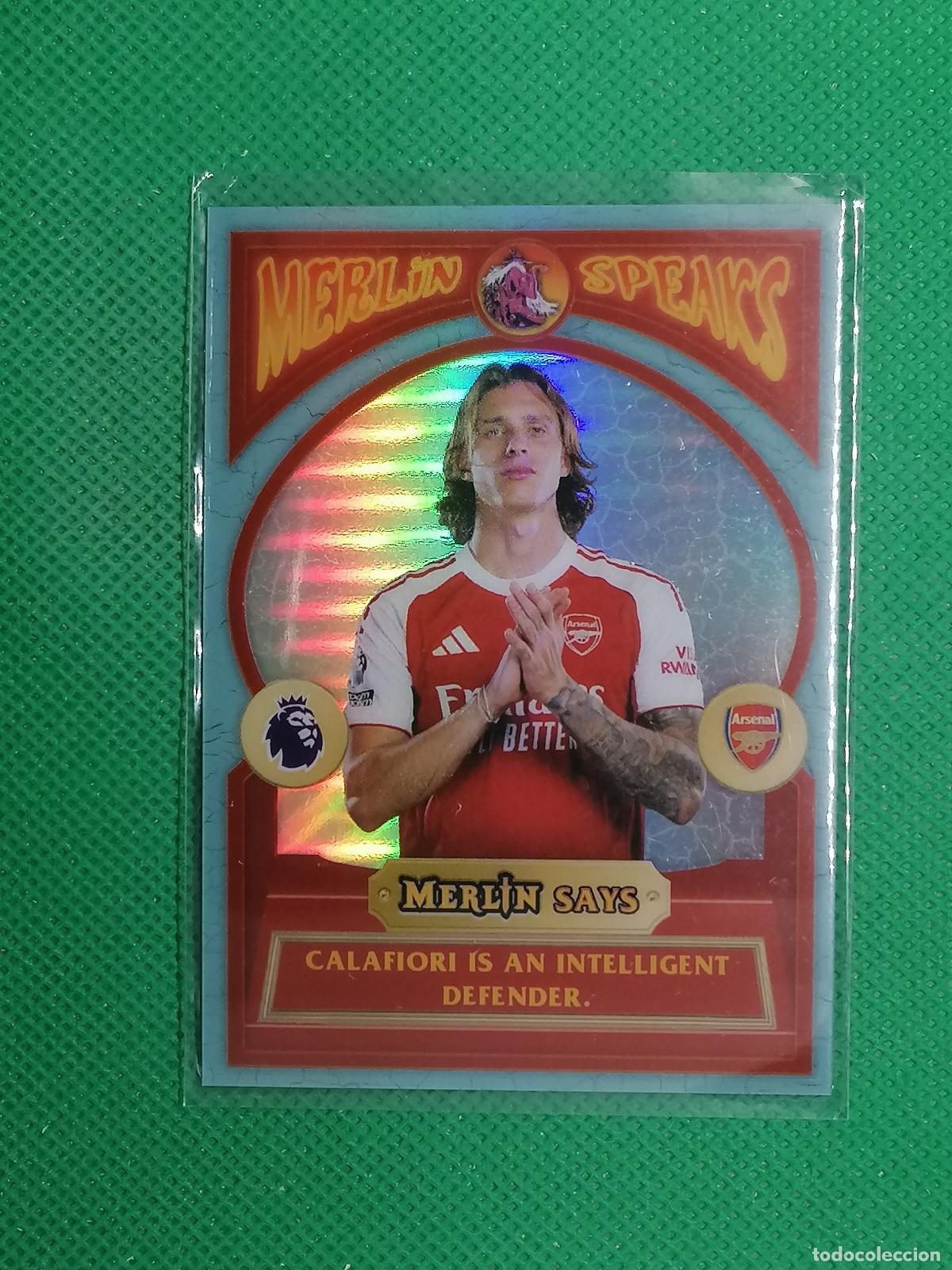 Cromos de f&uacute;tbol: MS-1 RICCARDO CALAFIORI ARSENAL MERLIN SPEAKS ⚽ TOPPS MERLIN CHROME PREMIER 25 26 2025 2026 ⚽