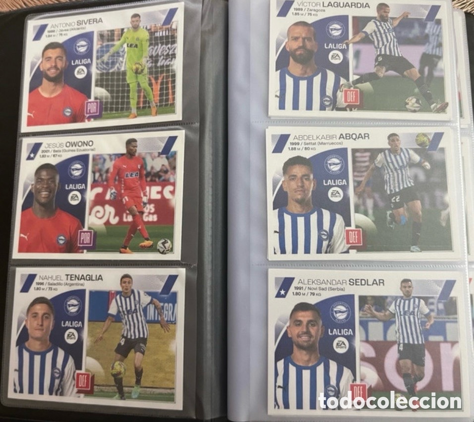 Cromos de f&uacute;tbol: ALAV&Eacute;S LIGA ESTE 2023 2024 23 24 LOTE SET EQUIPO COMPLETO