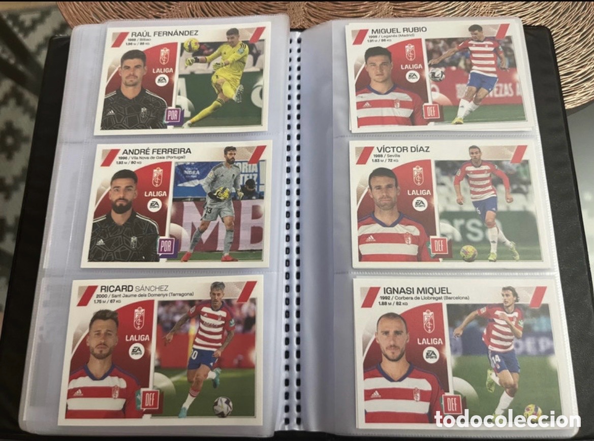 Cromos de f&uacute;tbol: GRANADA CF LIGA ESTE 2023 2024 23 24 LOTE SET EQUIPO COMPLETO