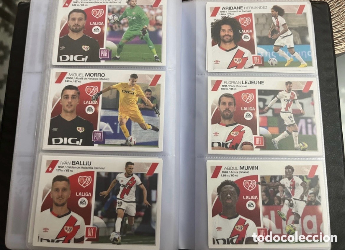 Cromos de f&uacute;tbol: RAYO VALLECANO LIGA ESTE 2023 2024 23 24 LOTE SET EQUIPO COMPLETO