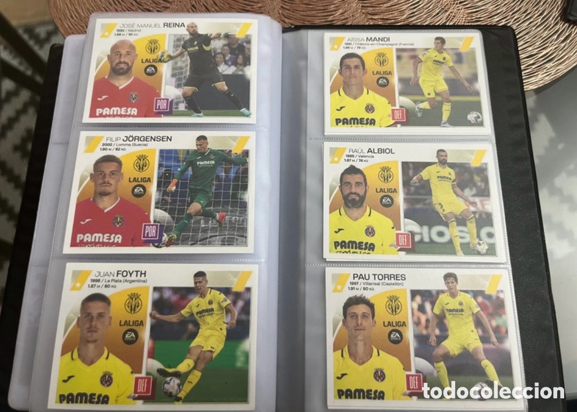 Cromos de f&uacute;tbol: VILLARREAL LIGA ESTE 2023 2024 23 24 LOTE SET EQUIPO COMPLETO