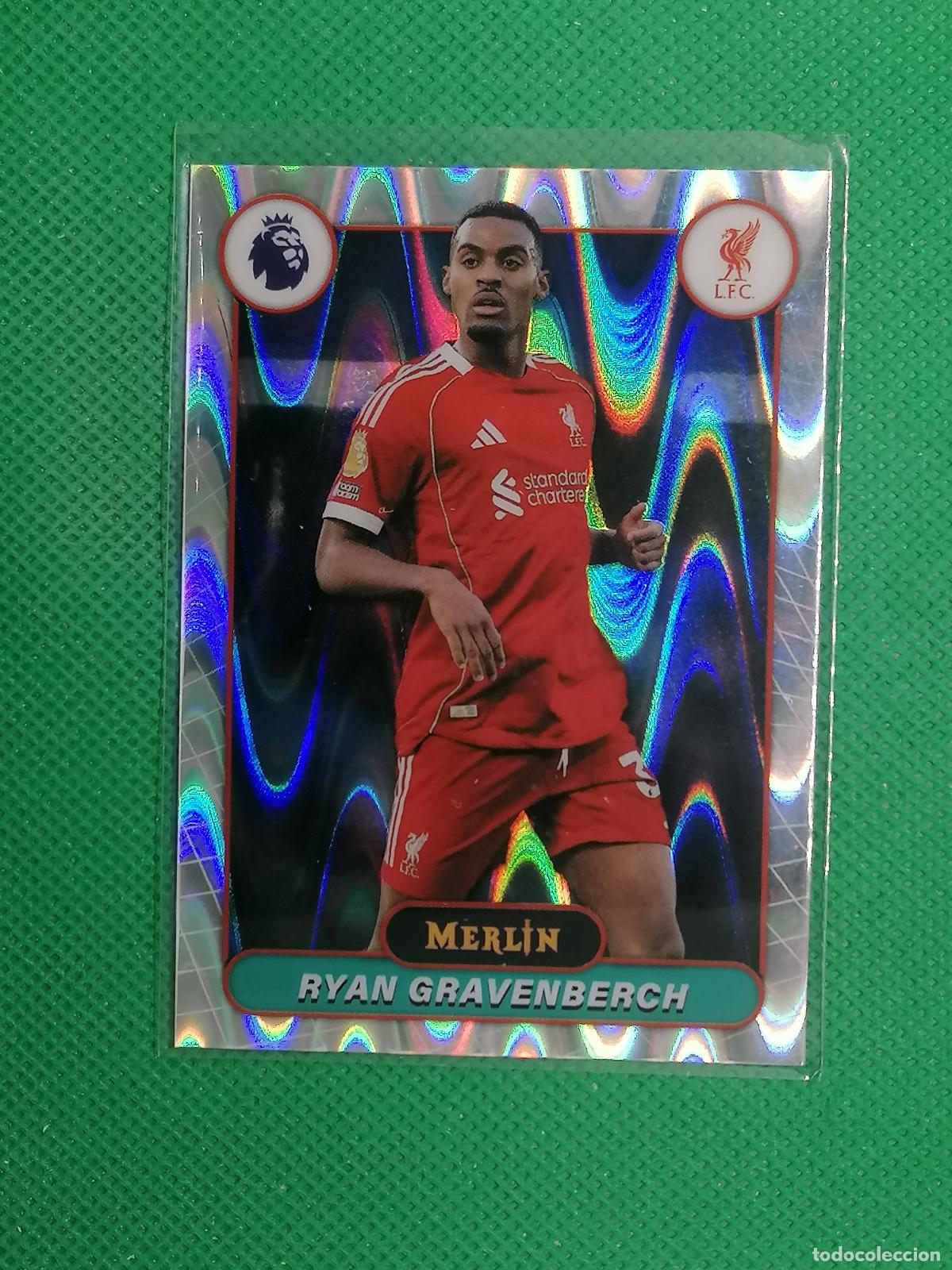 Cromos de f&uacute;tbol: 120 RYAN GRAVENBERCH LIVERPOOL RAYWAVE ⚽ TOPPS MERLIN CHROME PREMIER 25 26 2025 2026 ⚽