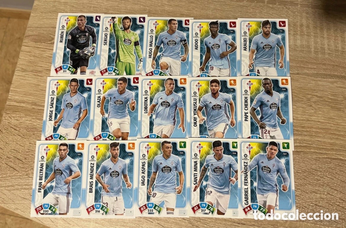 Cromos de f&uacute;tbol: CELTA DE VIGO ADRENALYN 2019 2020 19 20 LOTE SET