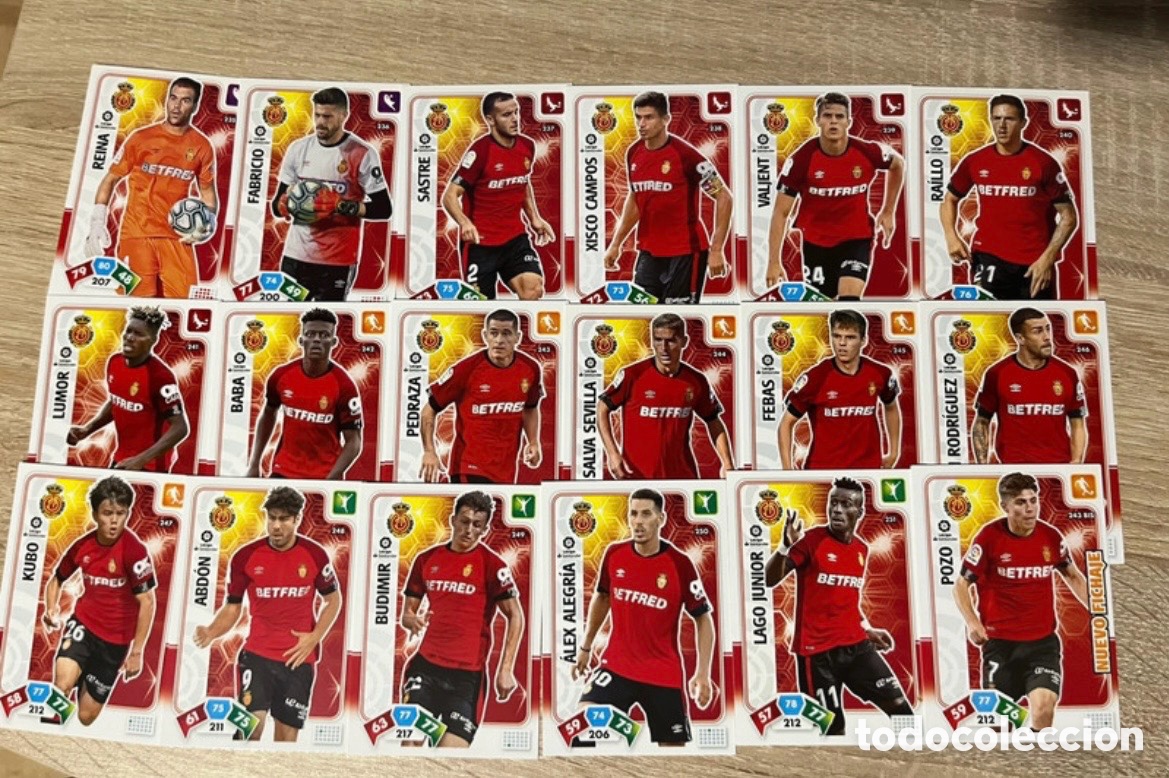 Cromos de f&uacute;tbol: MALLORCA ADRENALYN 2019 2020 19 20 LOTE SET