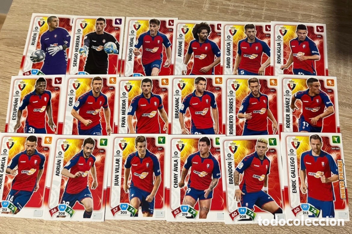 Cromos de f&uacute;tbol: OSASUNA ADRENALYN 2019 2020 19 20 LOTE SET