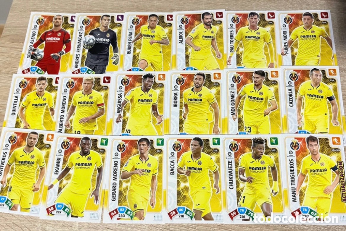 Cromos de f&uacute;tbol: VILLARREAL ADRENALYN 2019 2020 19 20 LOTE SET