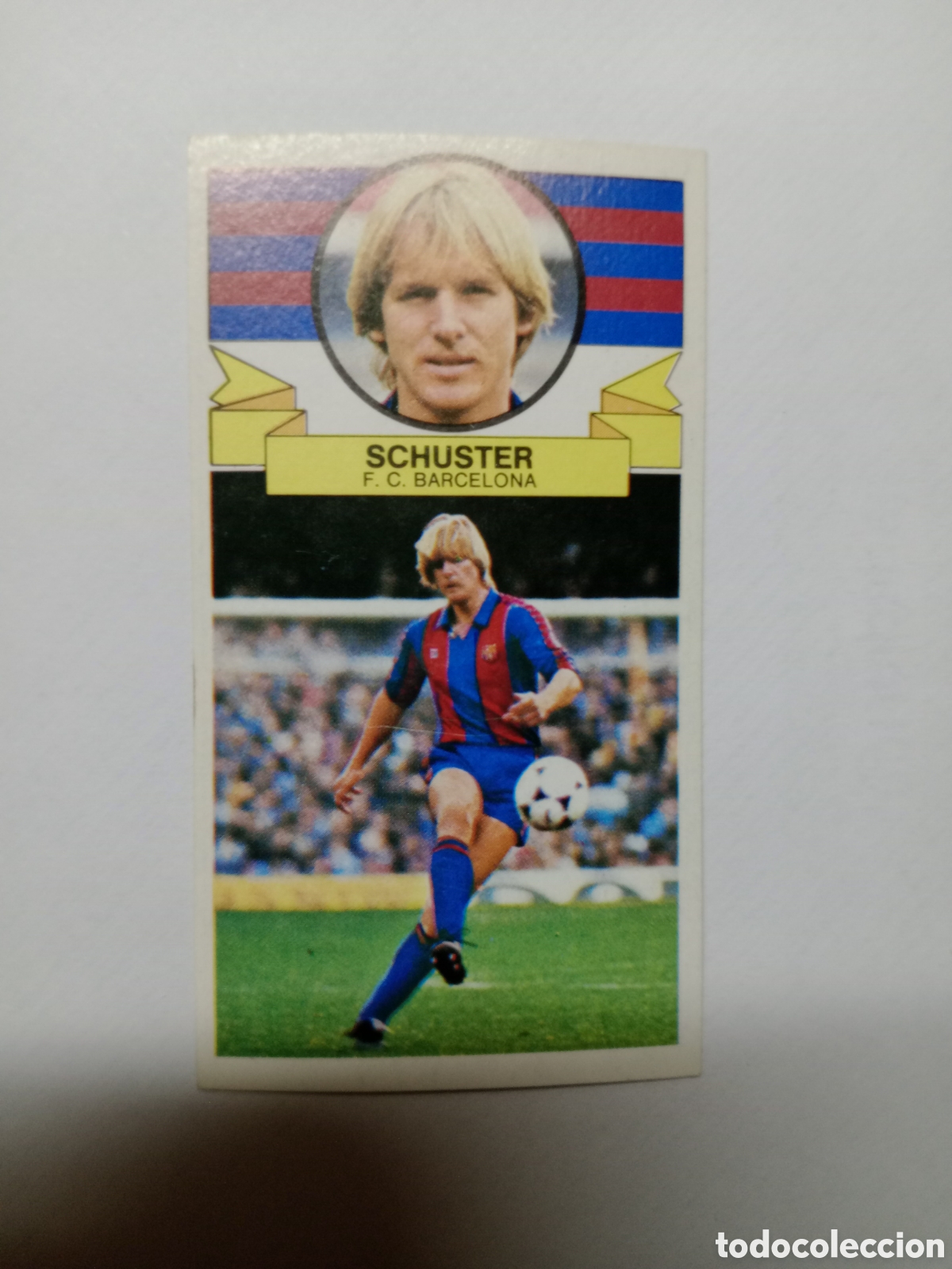 Cromos de f&uacute;tbol: 85-86 ESTE CROMO NUEVO NUNCA PEGADO EN BUEN ESTADO SCHUSTER