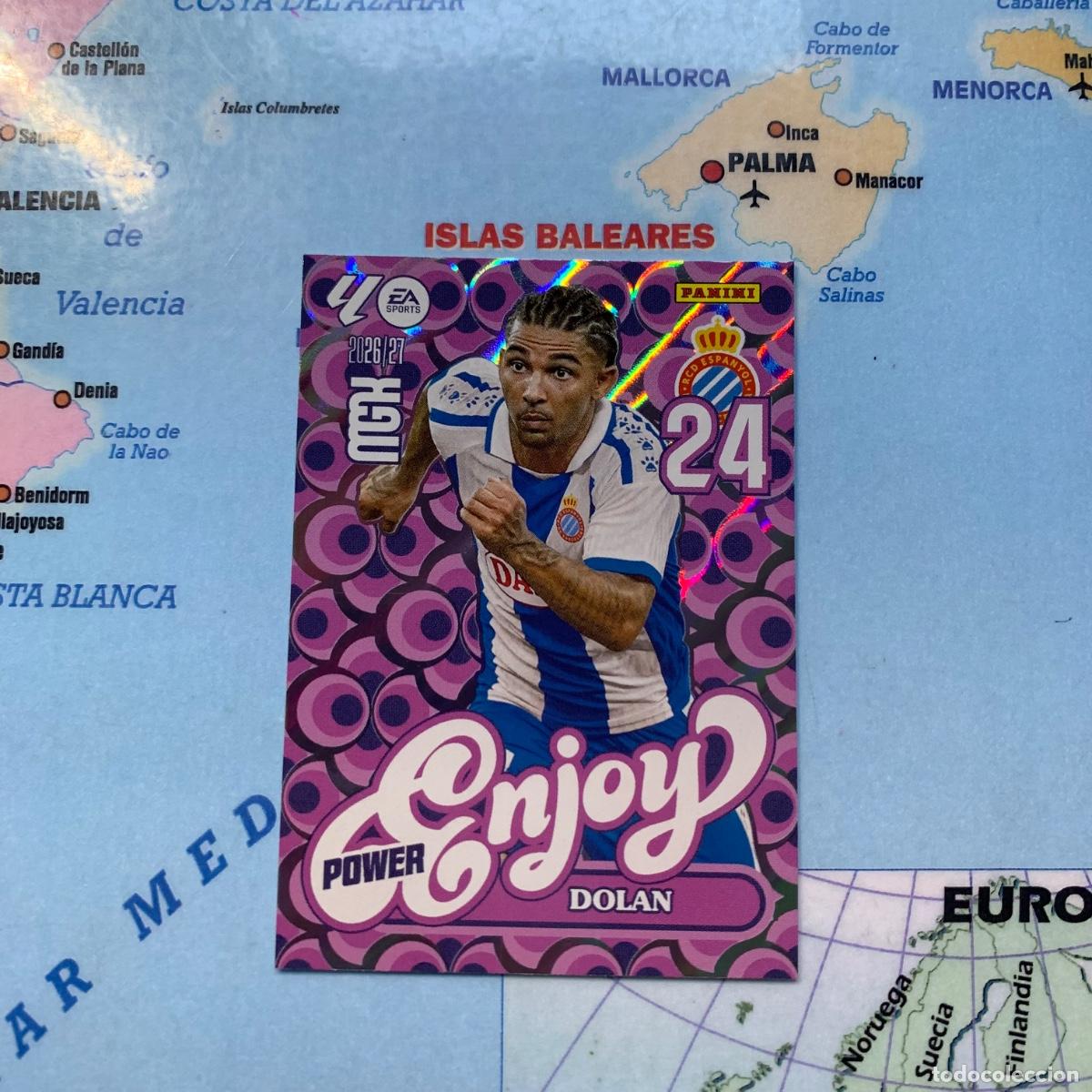 Cromos de f&uacute;tbol: Dolan serie enjoy power n&uacute;mero P382 del Espa&ntilde;ol megacracks 26-27 2026-2027
