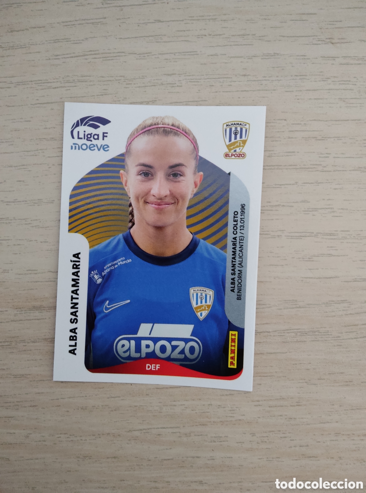 Cromos de f&uacute;tbol: 7 ALBA SANTAMARIA ALHAMA CF ELPOZO LIGA F 2025 2026