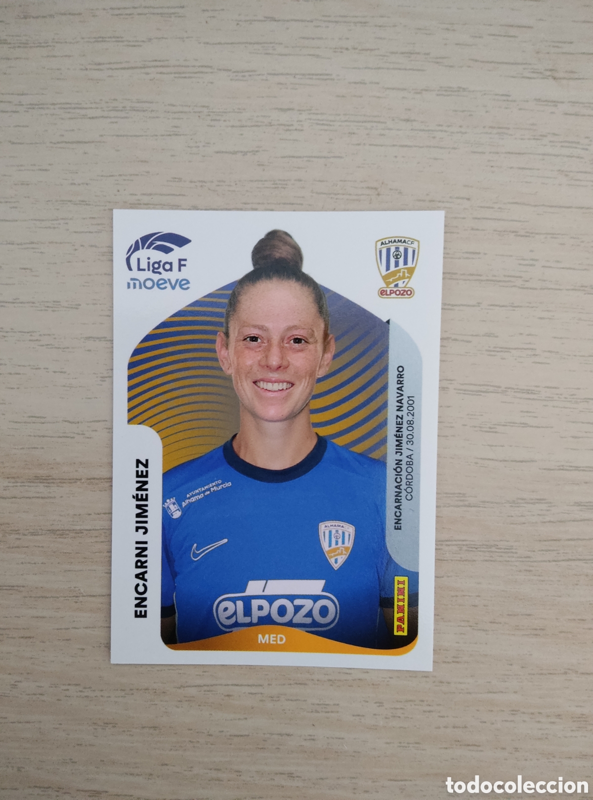 Cromos de f&uacute;tbol: 14 ENCARNI JIMENEZ ALHAMA CF ELPOZO LIGA F 2025 2026