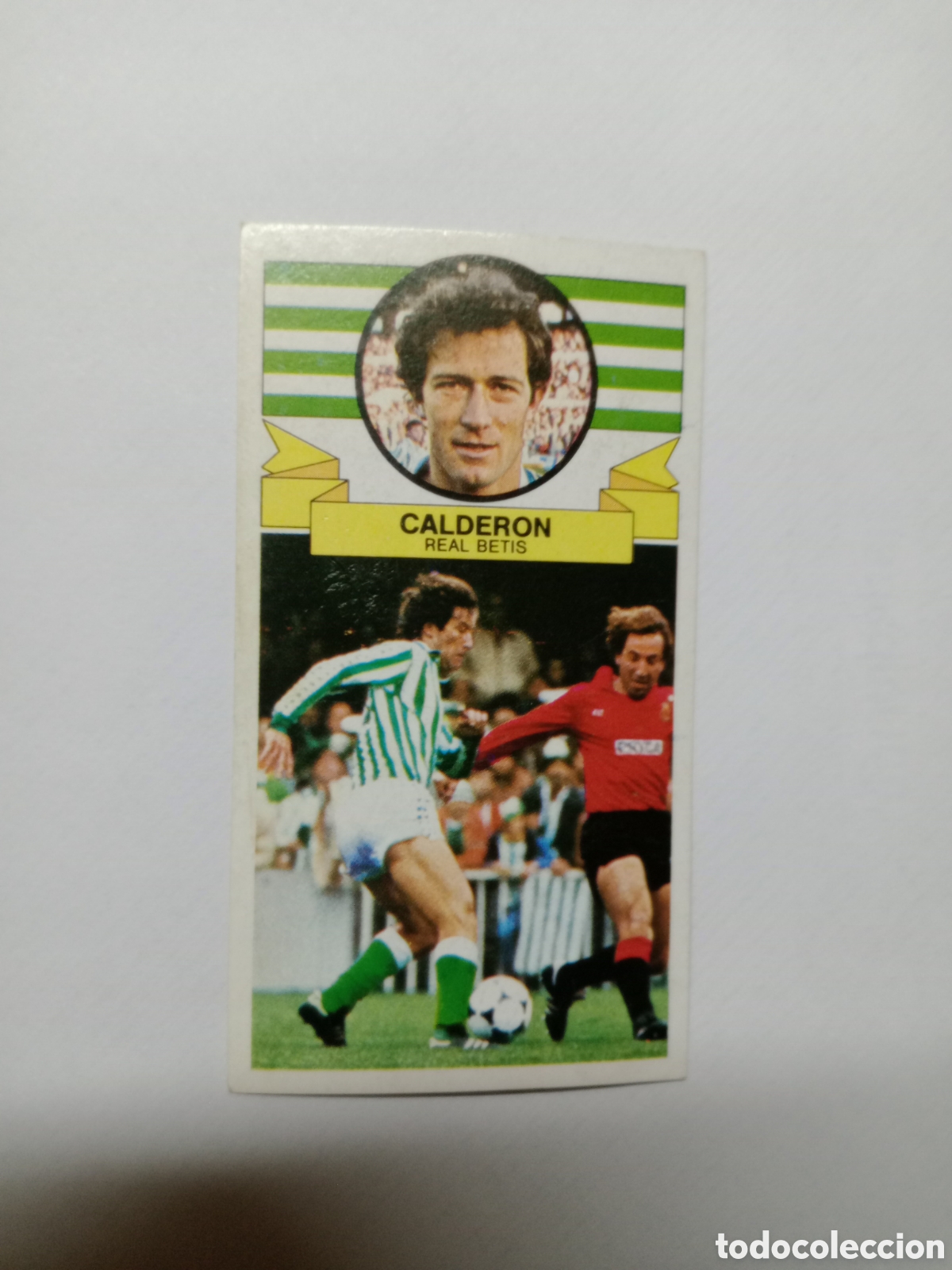 Cromos de f&uacute;tbol: 85-86 ESTE CROMO NUEVO NUNCA PEGADO EN BUEN ESTADO CALDERON