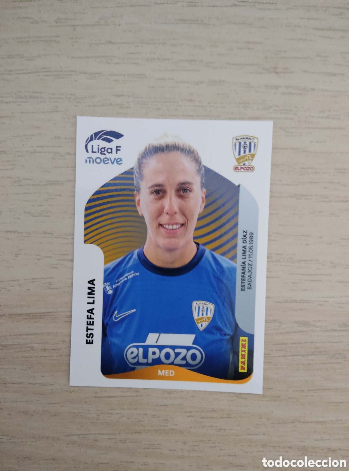 Cromos de f&uacute;tbol: 16 B ESTEFA LIMA ALHAMA CF ELPOZO LIGA F 2025 2026