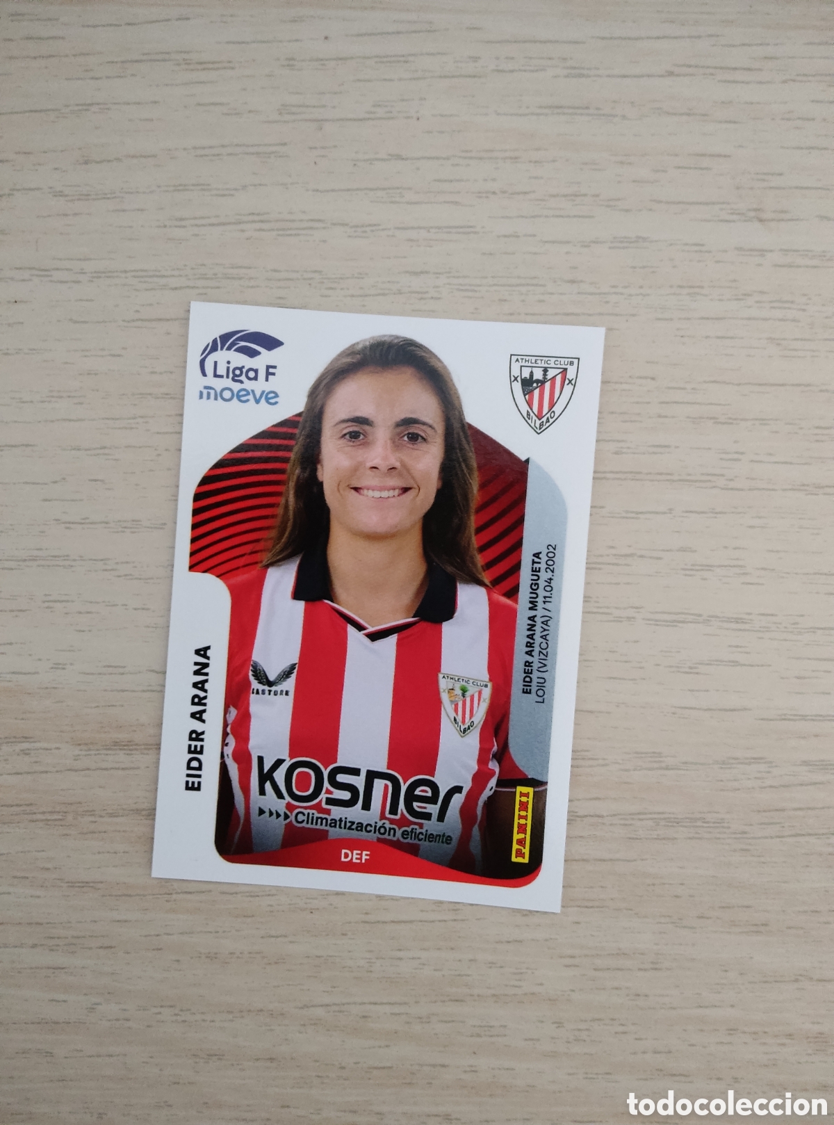 Cromos de f&uacute;tbol: 29 B EIDER ARANA ATHLETIC CLUB LIGA F 2025 2026