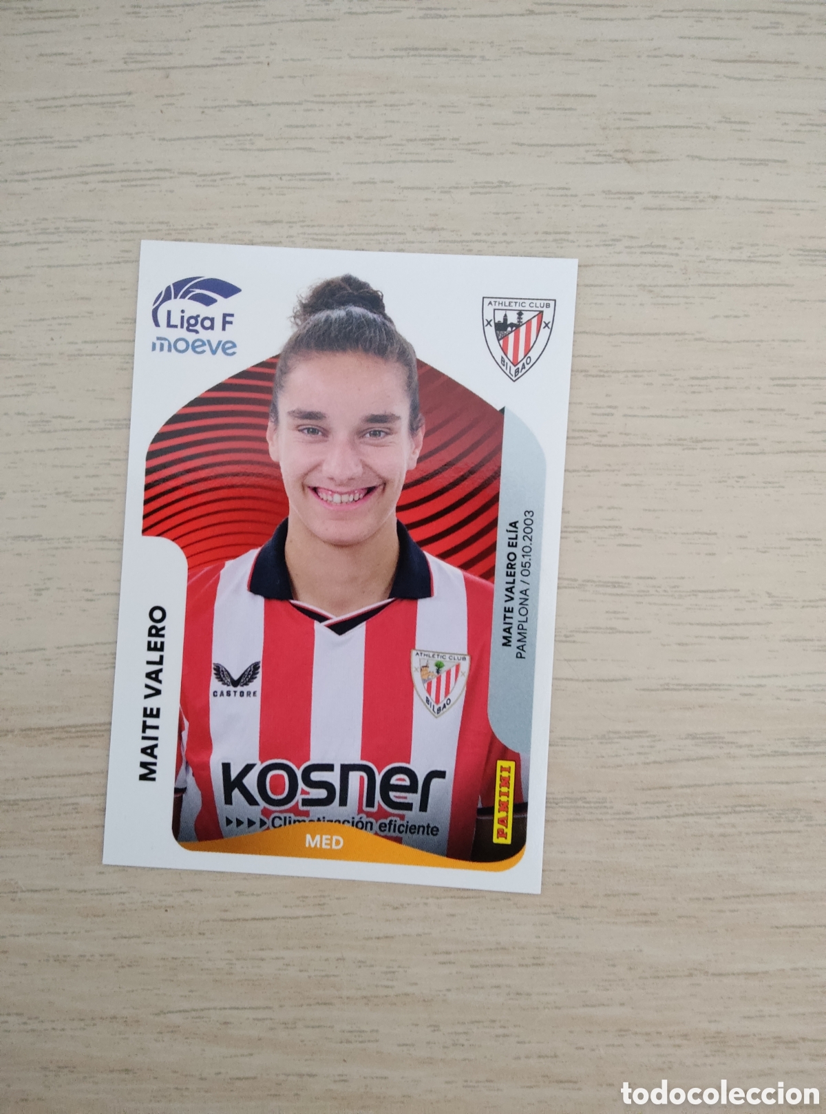 Cromos de f&uacute;tbol: 33 MAITE VALERO ATHLETIC CLUB LIGA F 2025 2026