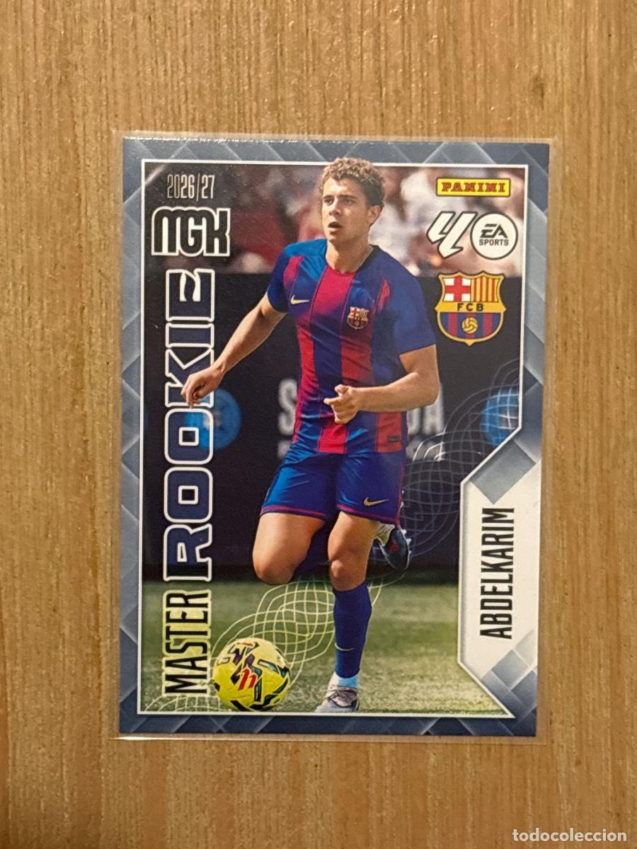 Cromos de f&uacute;tbol: CROMO MEGACRACKS MGK MASTER ROOKIE ABDELKARIM 2026-27 26-27 N 406 BARCELONA