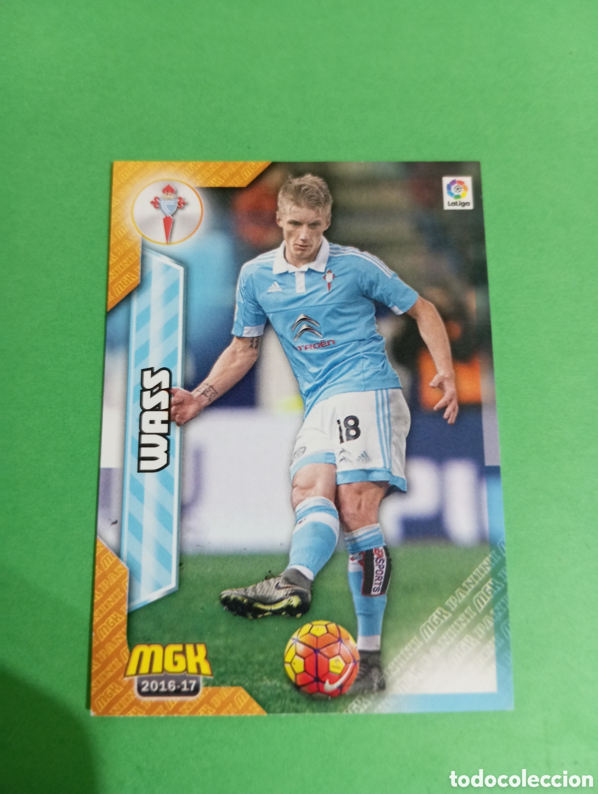 Cromos de f&uacute;tbol: Wass Celta de Vigo n&deg;147 / PANINI MEGACRACKS 2016/2017