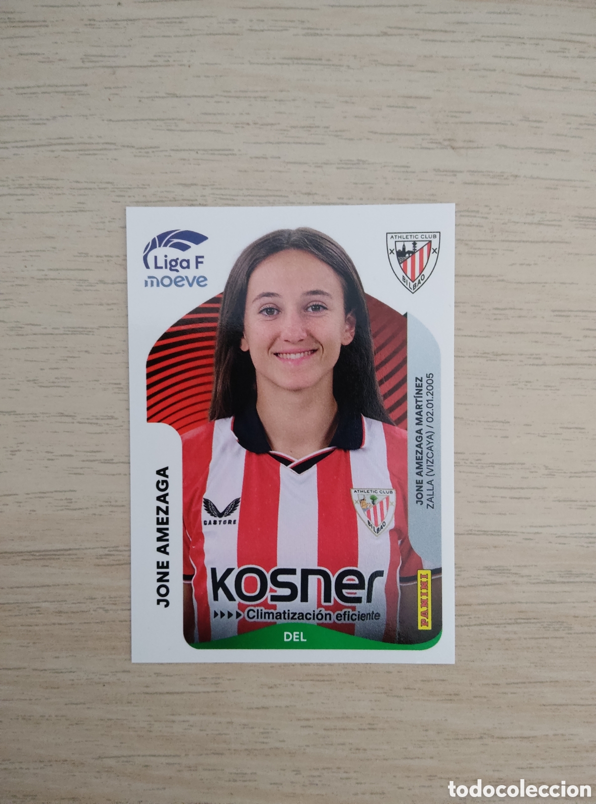 Cromos de f&uacute;tbol: 37 JONE AMEZAGA ATHLETIC CLUB LIGA F 2025 2026