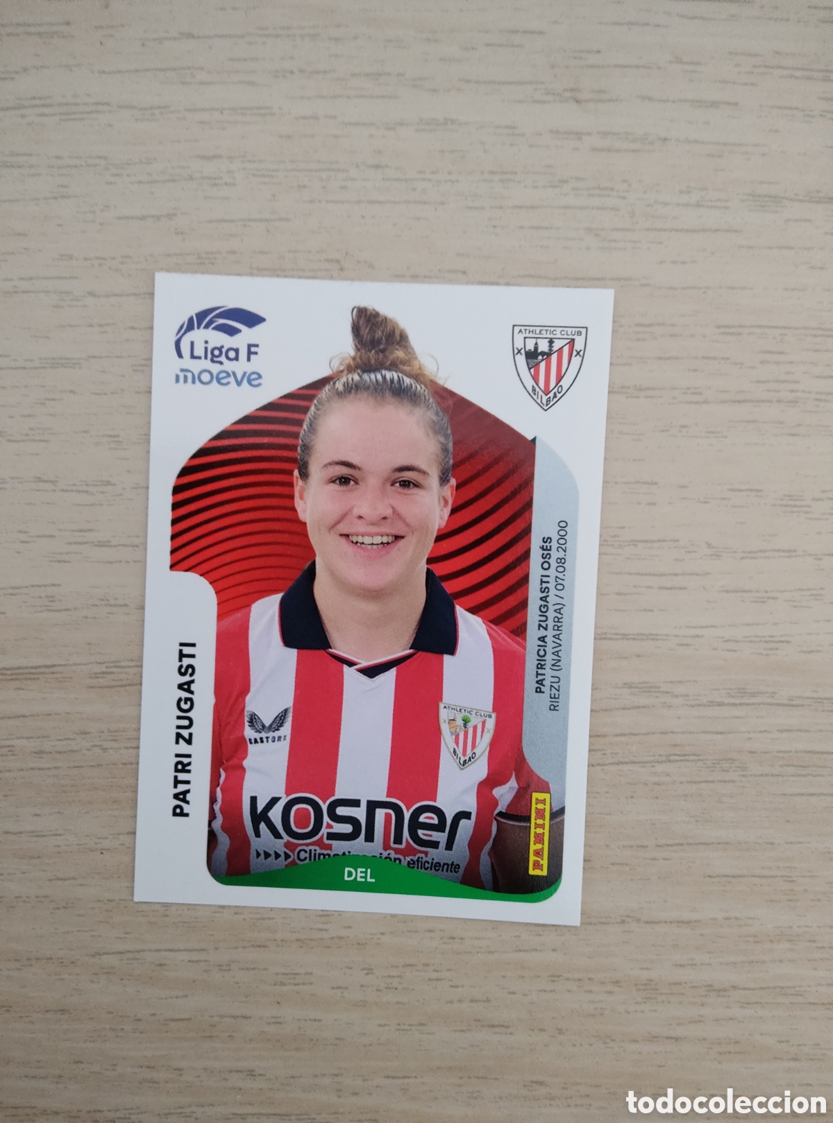 Cromos de f&uacute;tbol: 39 B PATRI ZUGASTI ATHLETIC CLUB LIGA F 2025 2026