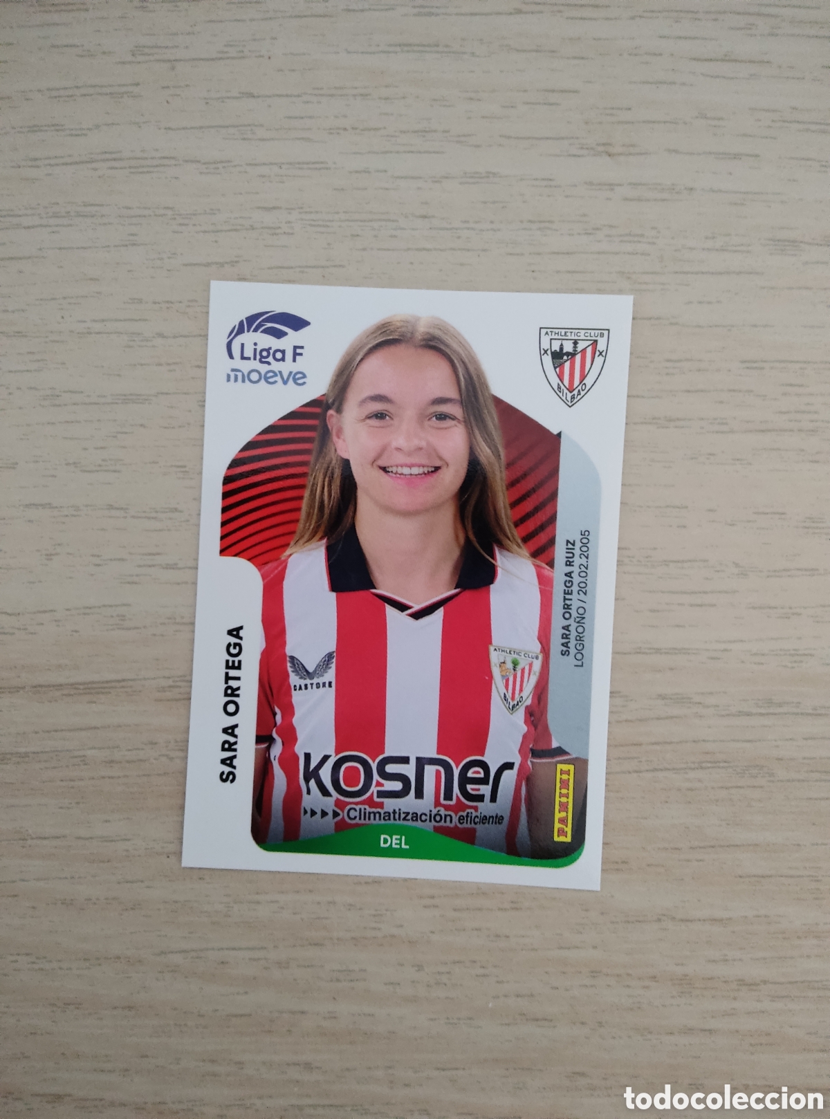 Cromos de f&uacute;tbol: 40 SARA ORTEGA ATHLETIC CLUB LIGA F 2025 2026