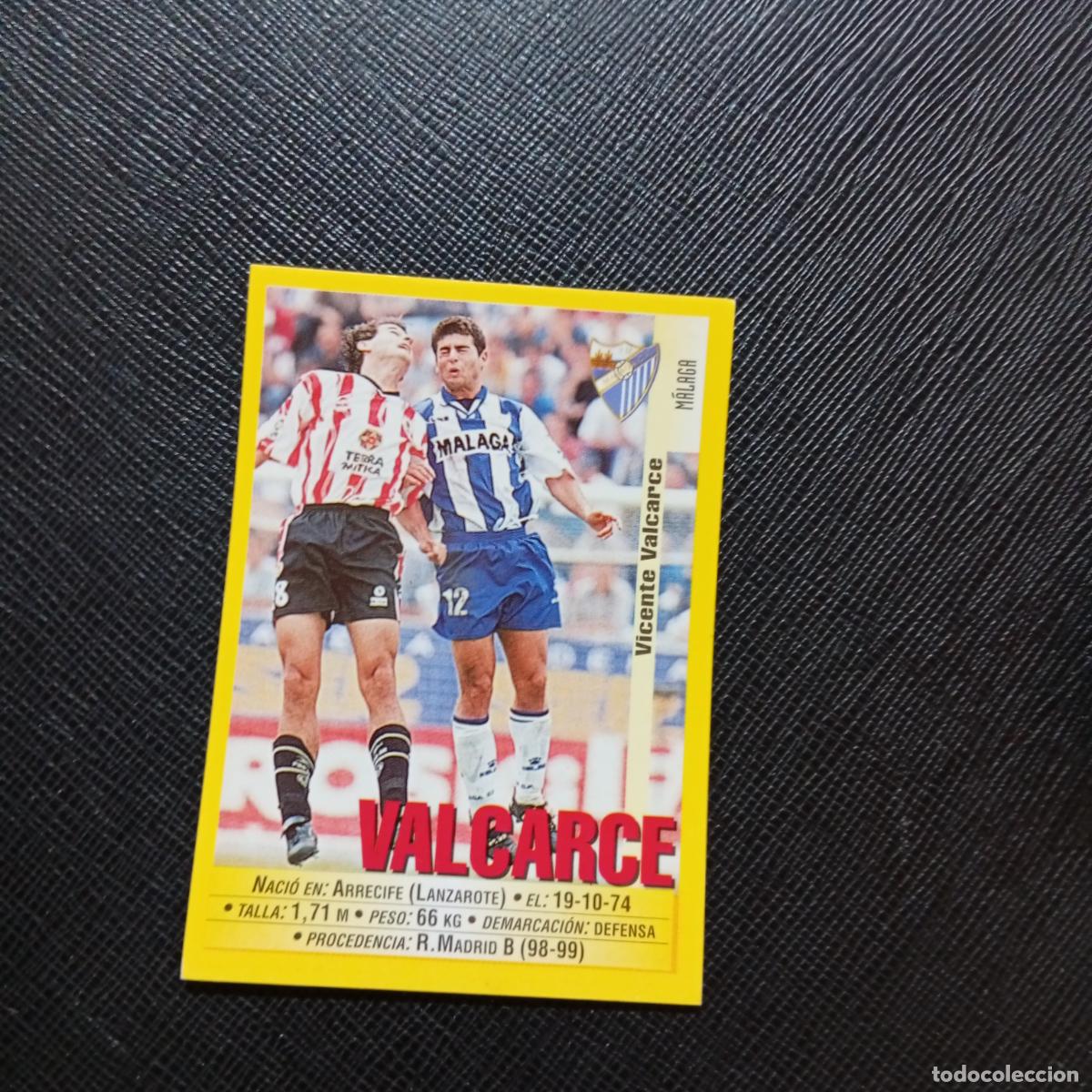 Cromos de f&uacute;tbol: 311 VALCARCE MALAGA PANINI 1999 2000 CROMO FUTBOL 99 00 - SIN PEGAR - A75 PG396