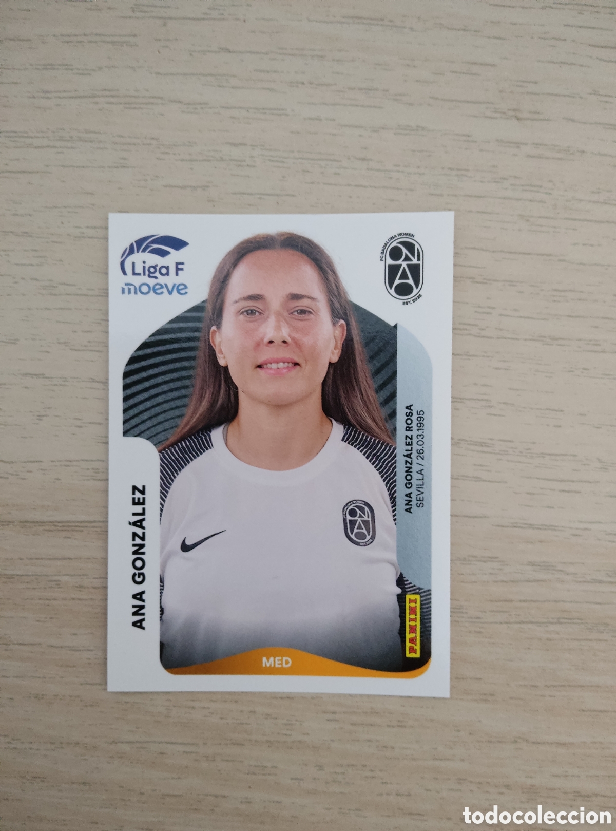 Cromos de f&uacute;tbol: 72 ANA GONZALEZ BADALONA WOMEN LIGA F 2025 2026